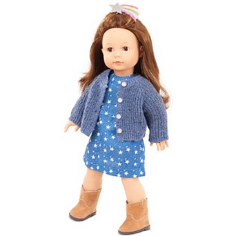 Gotz Precious Day Elisabeth My Star 18" Posable Standing Baby Doll and Accessories with Hair to Wash & Style