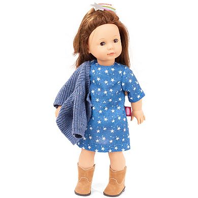 Gotz Precious Day Elisabeth My Star 18" Posable Standing Baby Doll and Accessories with Hair to Wash & Style