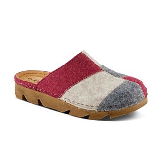 Flexus by Spring Step Women's Patchy Wool Clog Slippers