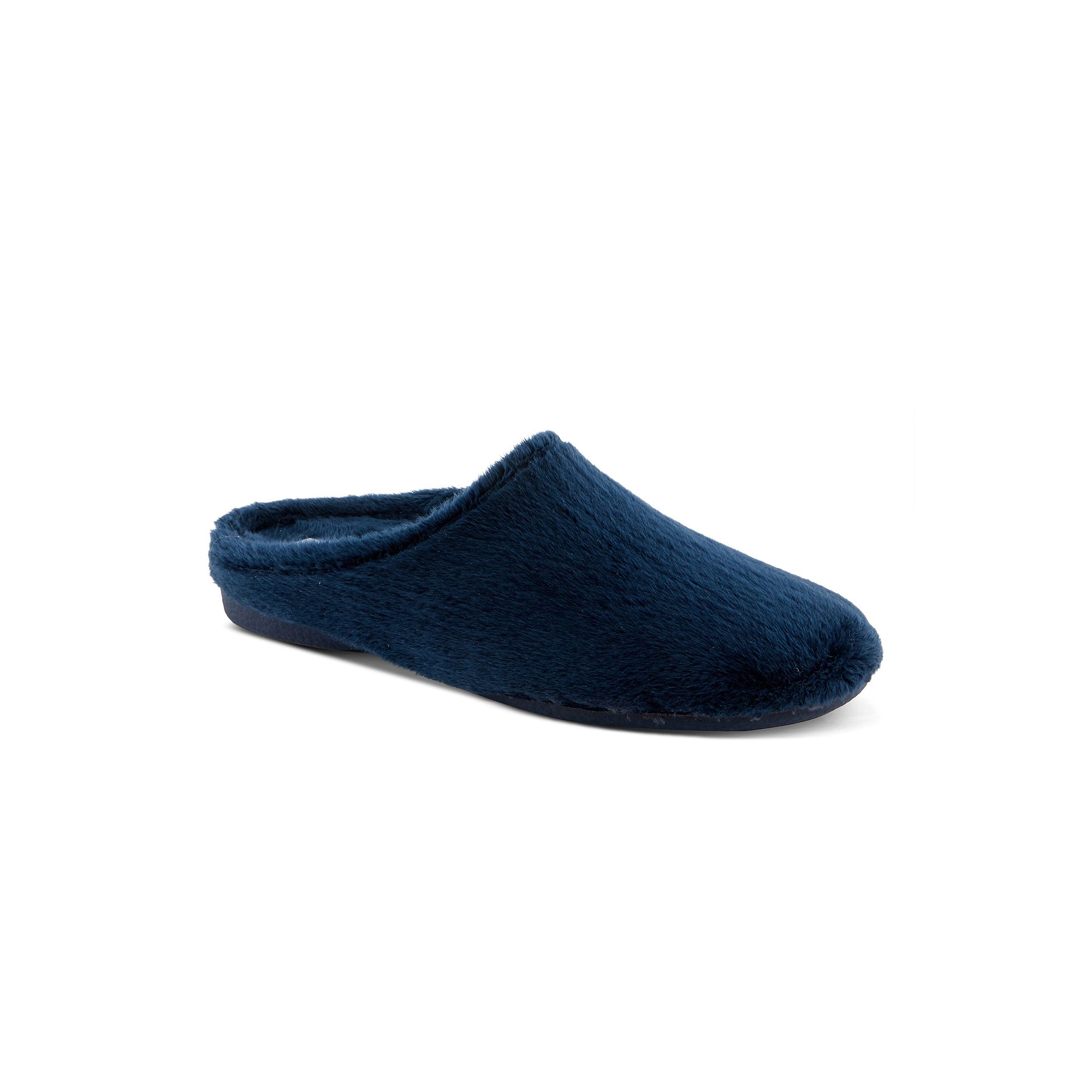 Flexus by Spring Step Womens Inaba Velour Slippers, Size: 36, Blue
