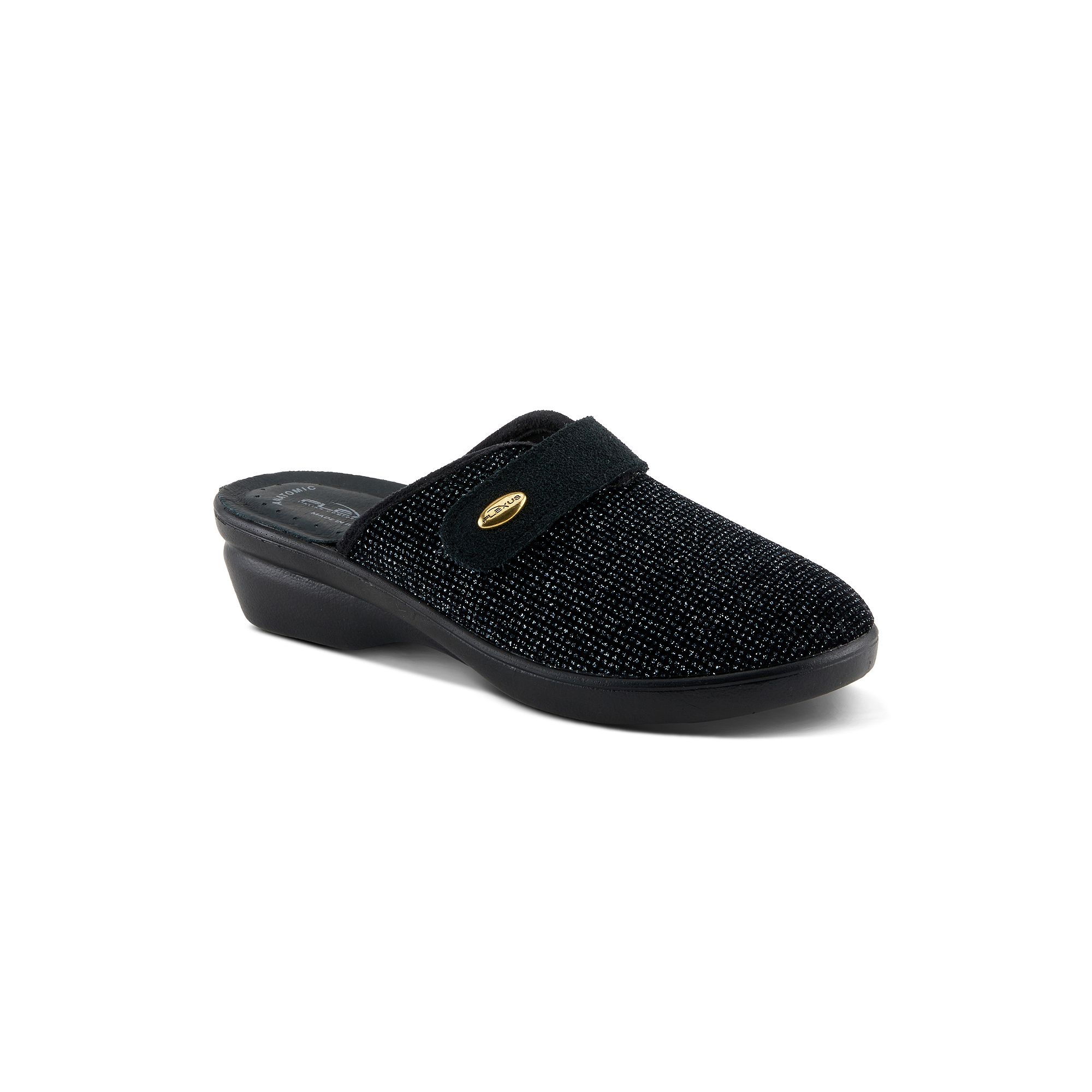 Flexus by Spring Step Womens Merula-Sparkle Clog Slippers, Size: 37, Black