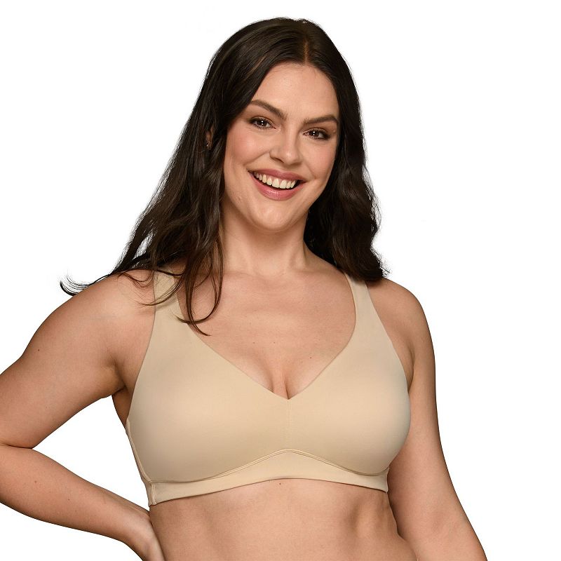 Vanity Fair Lingerie Beauty Back Simple Size Wireless with Lift Bra 72164, Women's, Size: Large, Damask Neutral