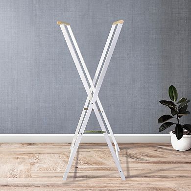 Casual Home Wood Folding Clothing Garment Rack