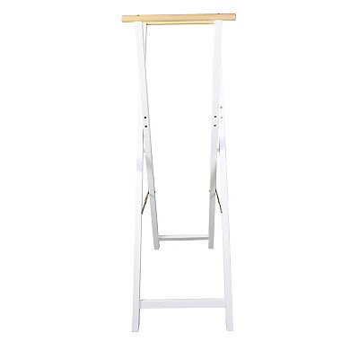 Casual Home Wood Folding Clothing Garment Rack