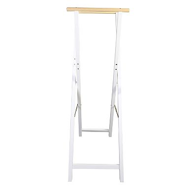 Casual Home Wood Folding Clothing Garment Rack