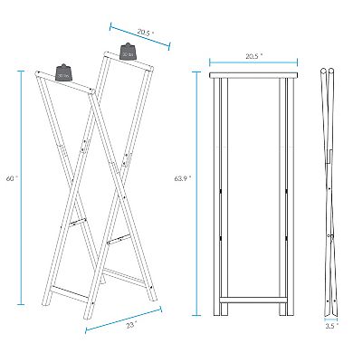Casual Home Wood Folding Clothing Garment Rack