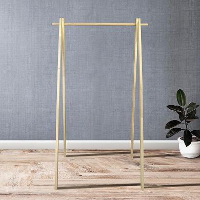 Casual Home Solid Wood Collapsible Clothing Garment Rack