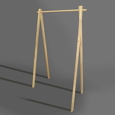 Casual Home Solid Wood Collapsible Clothing Garment Rack