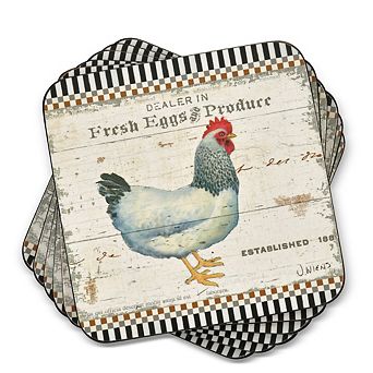 Pimpernel On The Farm Coasters, Set Of 6