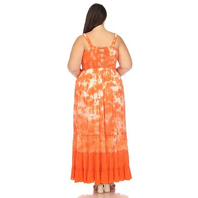 Plus Size Smocked Ruffle Maxi Dress