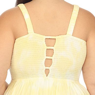 Plus Size Smocked Ruffle Maxi Dress
