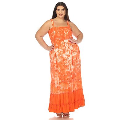 Plus Size Smocked Ruffle Maxi Dress