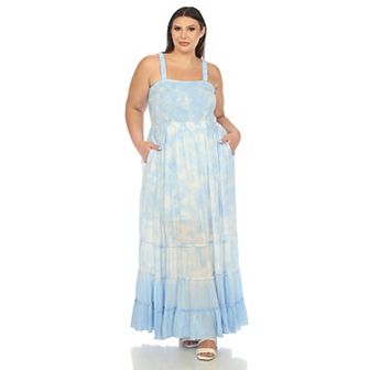 Plus Size Smocked Ruffle Maxi Dress