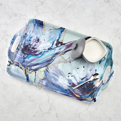 Pimpernel Blooms In Lilac Melamine Large Handled Tray