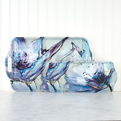 Pimpernel Blooms In Lilac Melamine Large Handled Tray