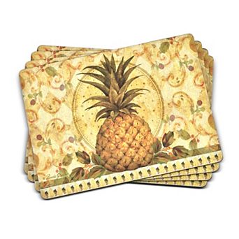 Pimpernel Golden Pineapple Placemats, Set Of 4