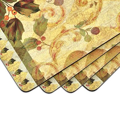 Pimpernel Golden Pineapple Placemats, Set Of 4