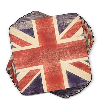 Pimpernel Union Jack Coasters, Set Of 6