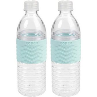 Copco Hydra 2-pack Water Bottle 16.9 Oz. Non Slip Sleeve Bpa Free Tritan Reusable