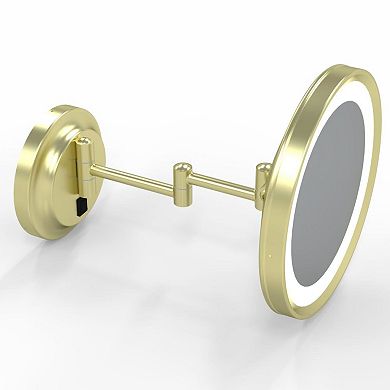 Aptations Kimball & Young Switchable Led Light Color Round Arm Magnified Wall Mirror