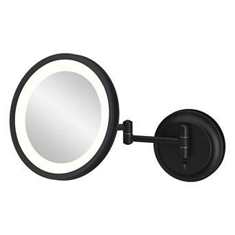 Aptations Kimball & Young Switchable Led Light Color Round Arm Magnified Wall Mirror
