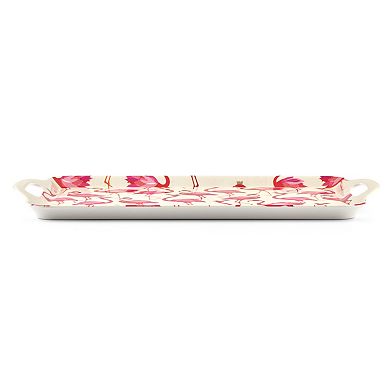 Pimpernel Sara Miller Flamingo Melamine Large Handled Tray