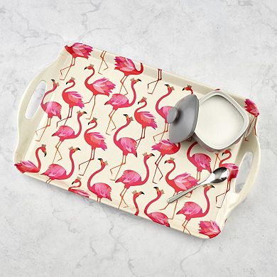 Pimpernel Sara Miller Flamingo Melamine Large Handled Tray