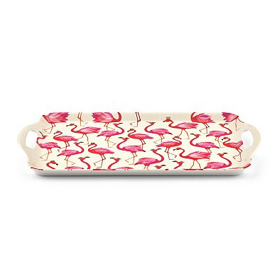 Pimpernel Sara Miller Flamingo Melamine Large Handled Tray