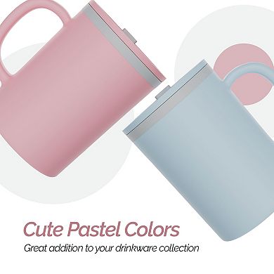 Copco Iconic Double Wall Insulated Mug With Handle, Bpa-free Reusable Plastic, 16 Oz., Set Of 2