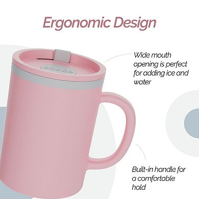 Copco Iconic Double Wall Insulated Mug With Handle, Bpa-free Reusable Plastic, 16 Oz., Set Of 2