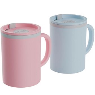 Copco Iconic Double Wall Insulated Mug With Handle, Bpa-free Reusable Plastic, 16 Oz., Set Of 2