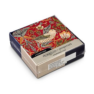 Pimpernel Morris & Co Strawberry Thief Coasters, Set Of 6