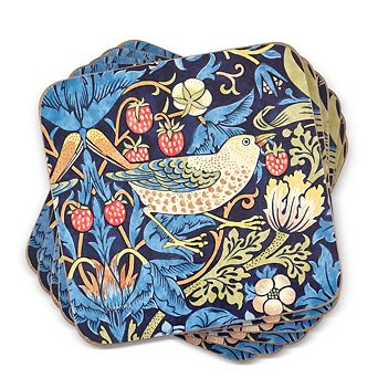 Pimpernel Morris & Co Strawberry Thief Coasters, Set Of 6