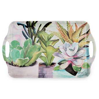 Pimpernel Succulents Melamine Large Handled Tray