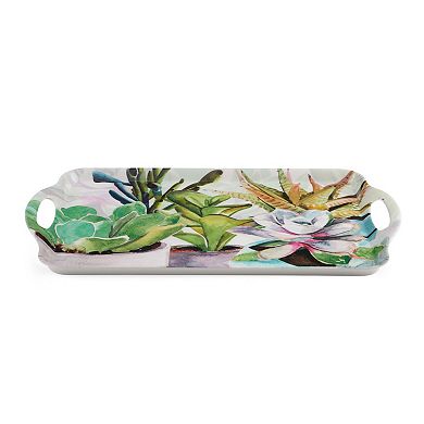 Pimpernel Succulents Melamine Large Handled Tray