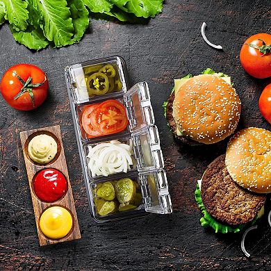 Final Touch 5 Piece Bar Caddy For Bar Garnishes, Toppings And Condiments