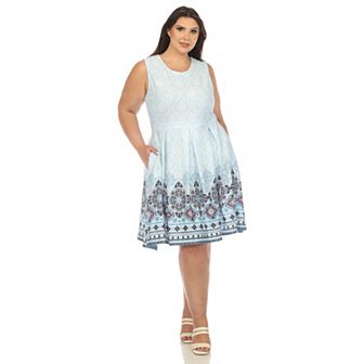 Plus Size Fit And Flare Knee Length Dress