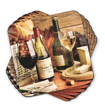 Pimpernel Artisanal Wine Coasters, Set Of 6