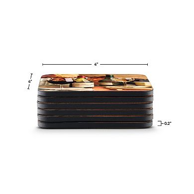 Pimpernel Artisanal Wine Coasters, Set Of 6