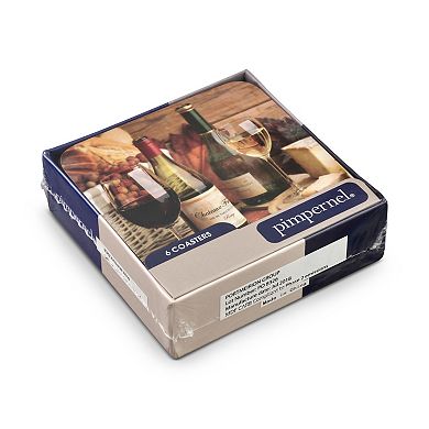 Pimpernel Artisanal Wine Coasters, Set Of 6