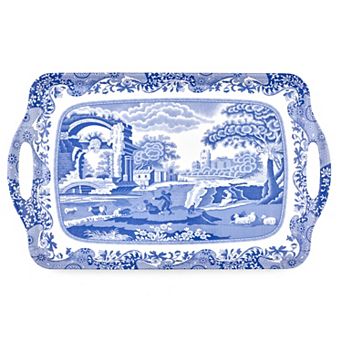 Pimpernel Blue Italian Melamine Large Handled Tray
