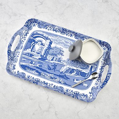 Pimpernel Blue Italian Melamine Large Handled Tray