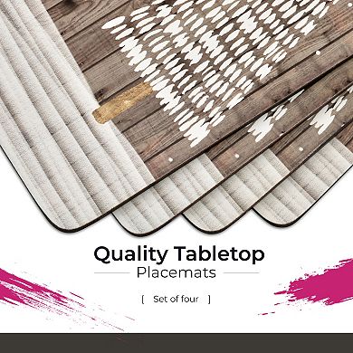 Pimpernel Rustic Placemats, Set of 4, 15.7" x 11.7" Cork-Backed Boards