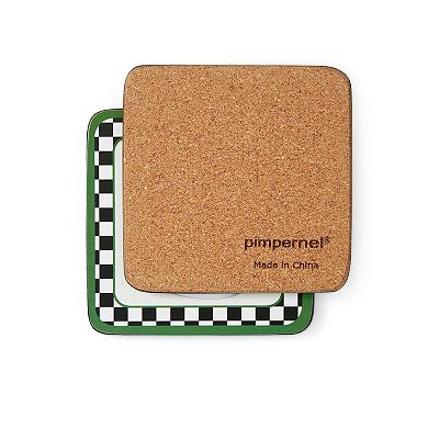 Pimpernel Black And White Christmas Coasters, Set Of 6