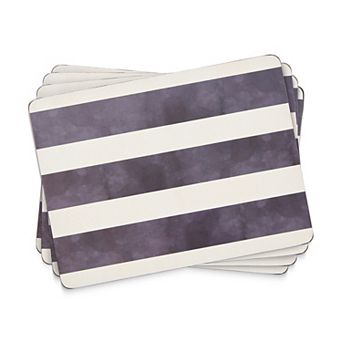 Pimpernel Mono Stripe Placemats, Set Of 4