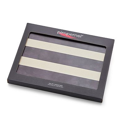 Pimpernel Mono Stripe Placemats, Set Of 4
