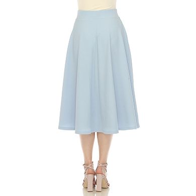Women's Flared Midi Skirt With Pockets