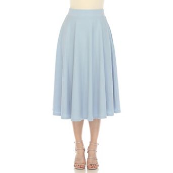 Women's Flared Midi Skirt With Pockets