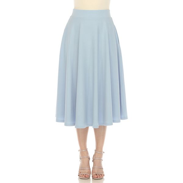Flared Midi Skirt with Pleats main image 0