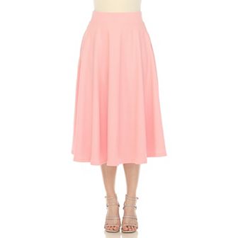 Women's Flared Midi Skirt With Pockets